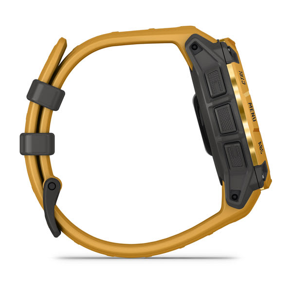Instinct® 3 – 45 mm, Solar, Sunburst med Sunburst/Grå rem – Garmin