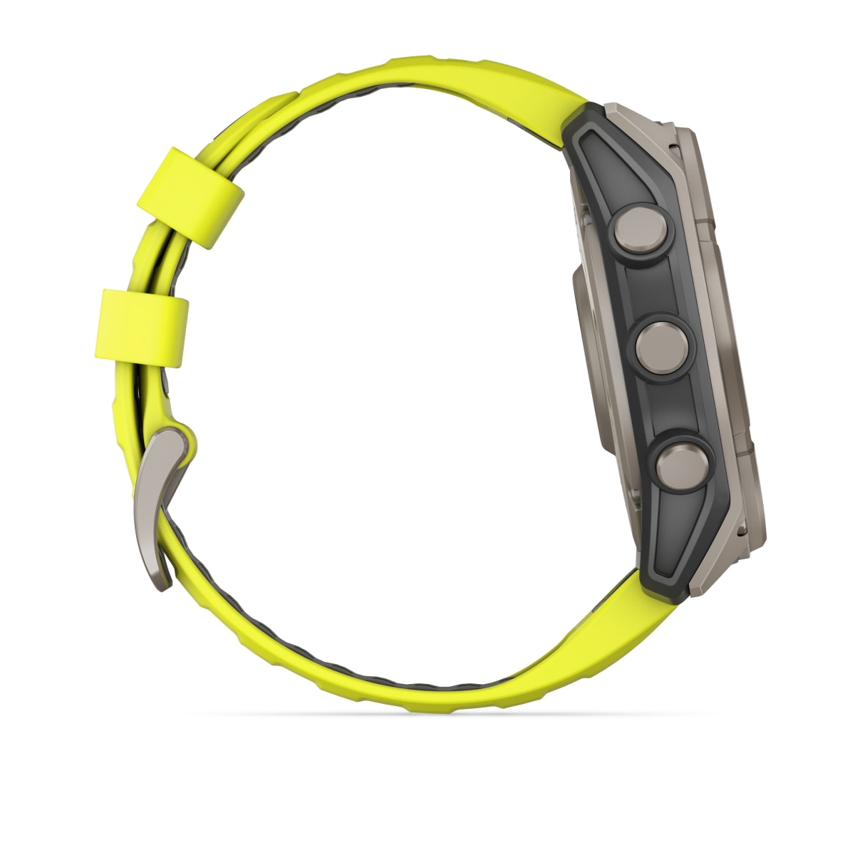 fēnix® 8 – 51 mm, Solar, Sapphire, Titanium med Amp Yellow/Graphite silikonrem – Garmin