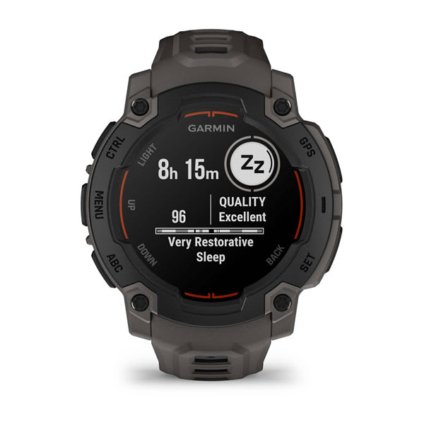 Instinct® E – 45 mm, Svart med Charcoal rem – Garmin