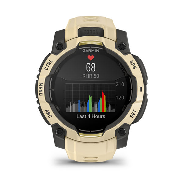Instinct® 3 – 45 mm, AMOLED, Citrine med Citrine rem – Garmin