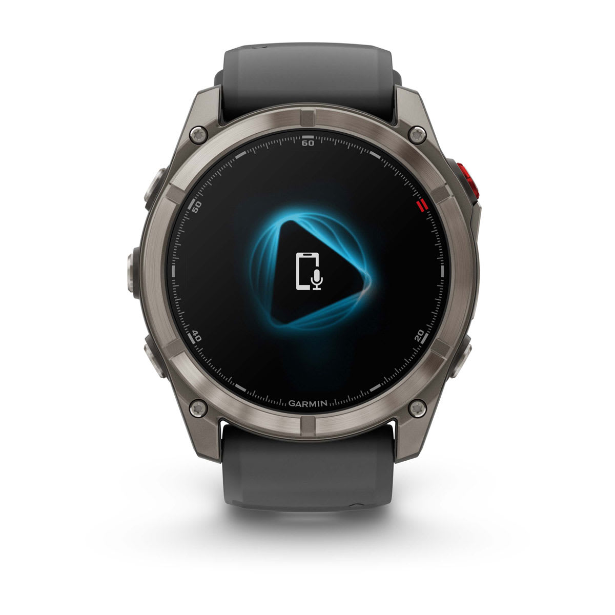 fēnix® 8 Pro – 51 mm, AMOLED, Sapphire, titan med silikonrem i Graphite/Svart – Garmin