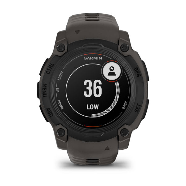 Instinct® E – 40 mm, Svart med Charcoal rem – Garmin