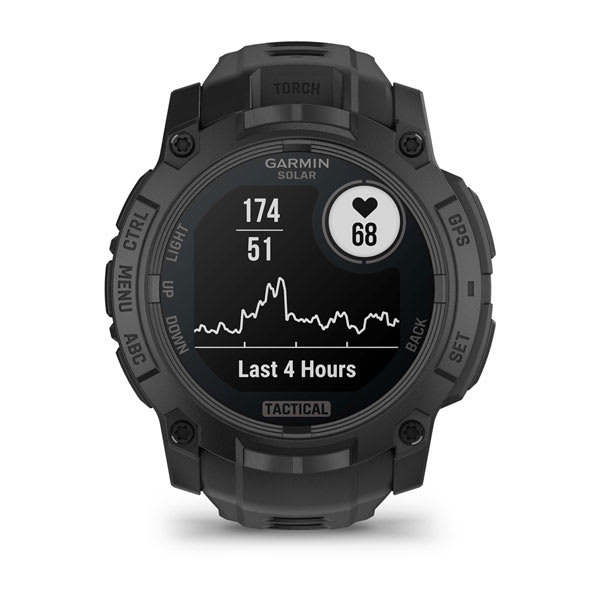 Instinct® 3 – 50 mm, Solar, Tactical Edition, Svart med Svart Rem – Garmin