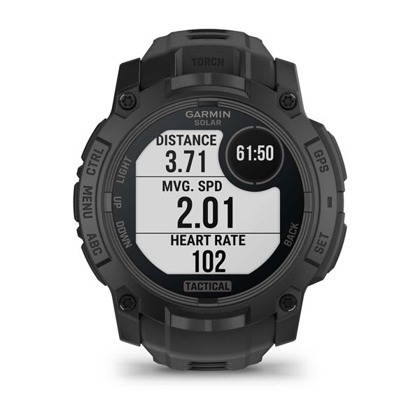 Instinct® 3 – 50 mm, Solar, Tactical Edition, Svart med Svart Rem – Garmin