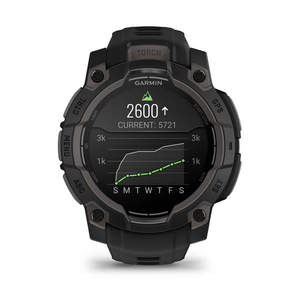 Instinct® 3 – 45 mm, AMOLED, Svart med Svart Rem – Garmin