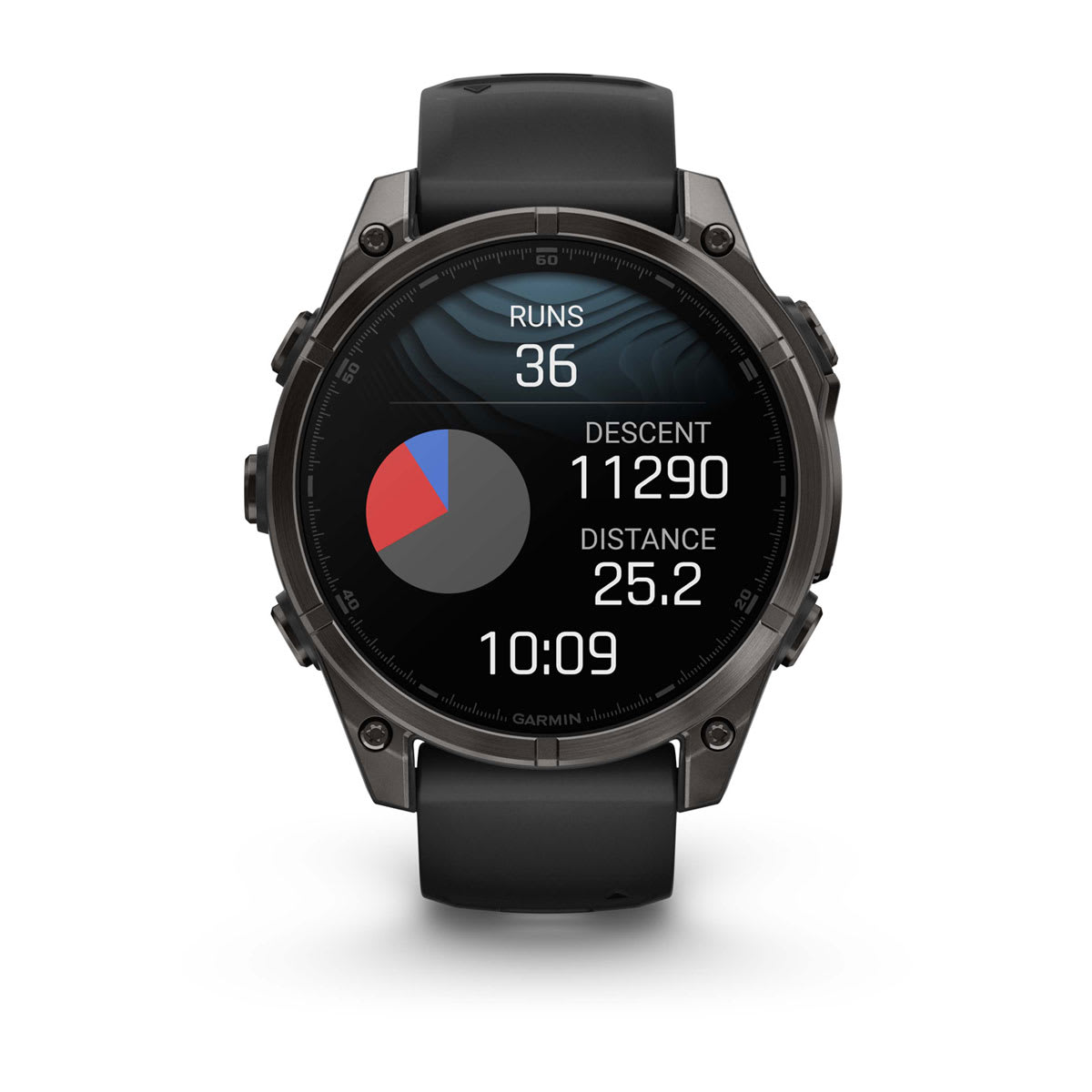 fēnix® 8 – 47 mm, AMOLED, Sapphire, Carbon Grey DLC-titanium med Svart/Pebble Grey silikonarmband – Garmin