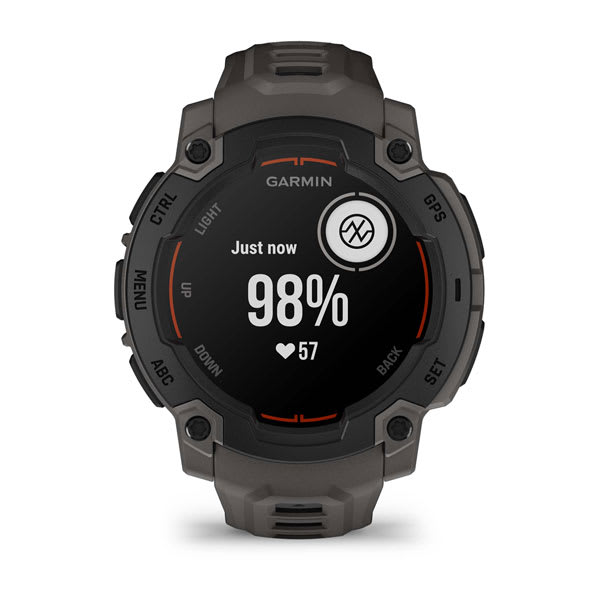 Instinct® E – 45 mm, Svart med Charcoal rem – Garmin