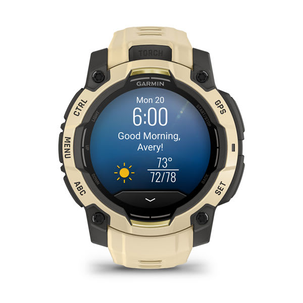 Instinct® 3 – 45 mm, AMOLED, Citrine med Citrine rem – Garmin