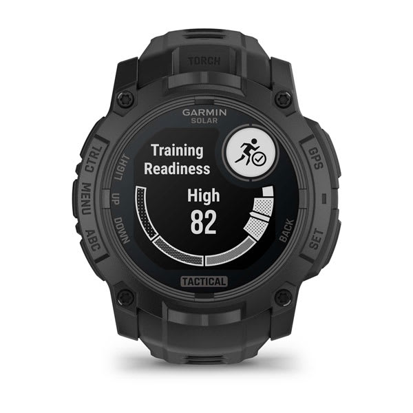 Instinct® 3 – 50 mm, Solar, Tactical Edition, Svart med Svart Rem – Garmin