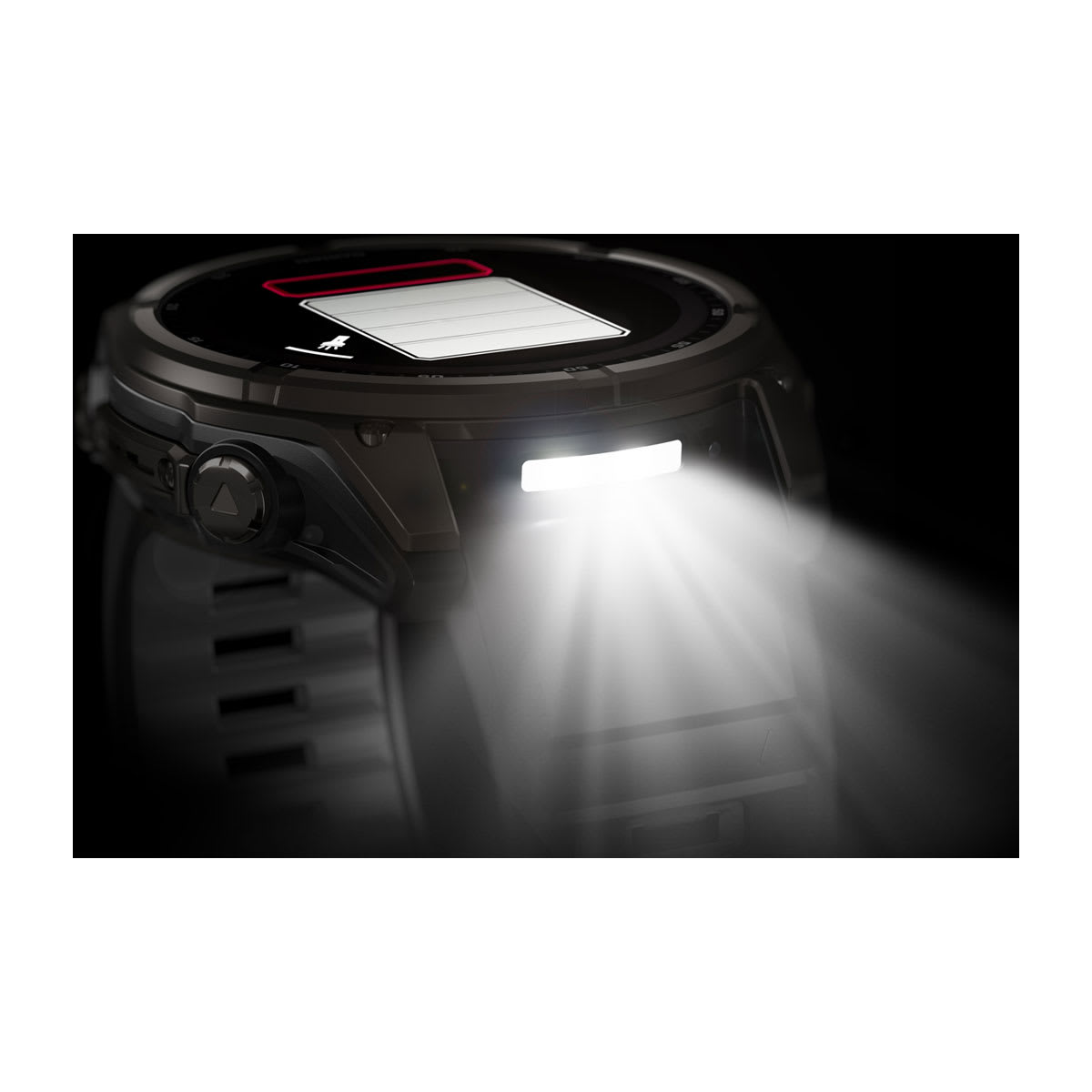 fēnix® 8 – 51 mm, Solar, Sapphire, Carbon Grey DLC-titanium med Svart/Pebble Grey silikonarmband – Garmin