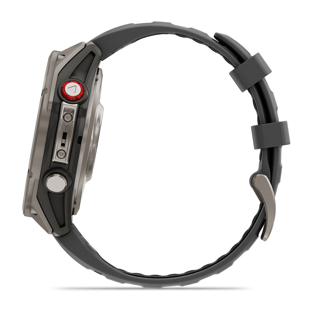 fēnix® 8 Pro – 47 mm, AMOLED, Sapphire, titan med silikonarmband i Graphite/Svart – Garmin
