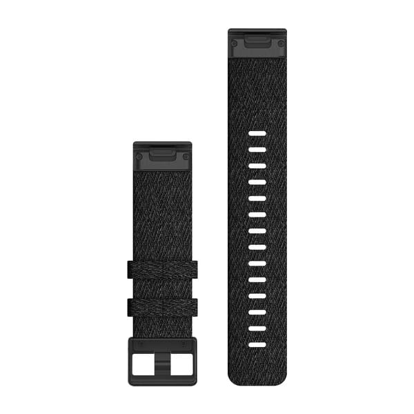 QuickFit® 22 klockarmband Svartmelerad nylon – Garmin
