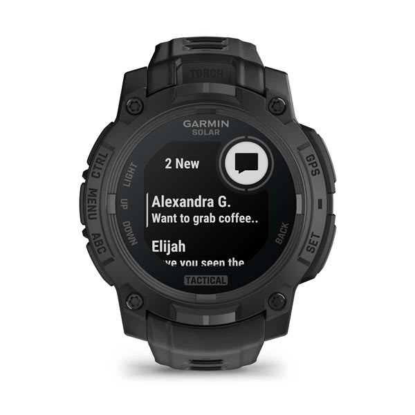 Instinct® 3 – 45 mm, Solar, Tactical Edition, Svart med Svart rem – Garmin