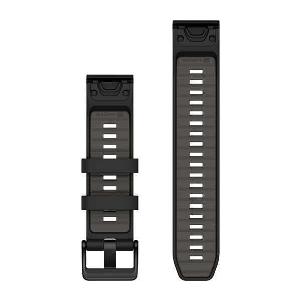 QuickFit® 22 Armband Svart/Pebble Grey Silikon – Garmin