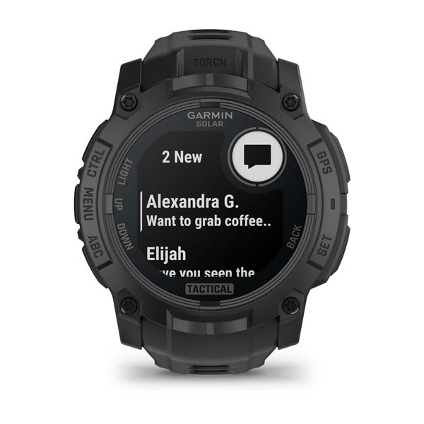 Instinct® 3 – 50 mm, Solar, Tactical Edition, Svart med Svart Rem – Garmin