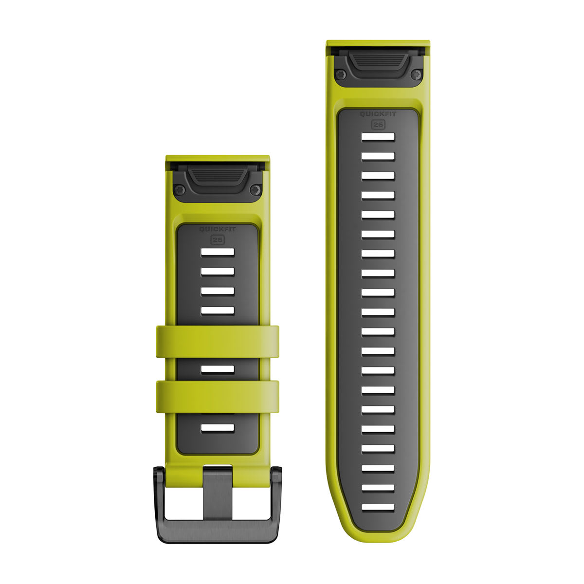 QuickFit® 26 Klockarmband Electric Lime/Graphite Silikon – Garmin