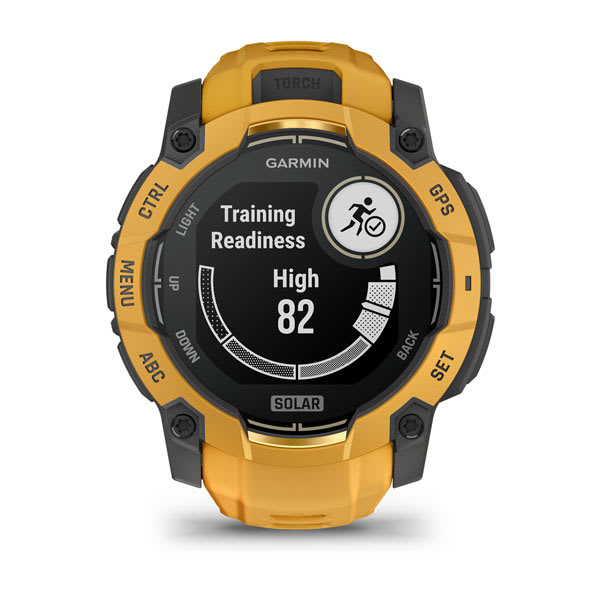 Instinct® 3 – 50 mm, Solar, Sunburst med Sunburst/Grey rem – Garmin