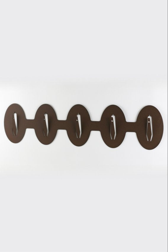 Monteringsplatta för 5 bockar horisontell oval / Corten - Torp Solution