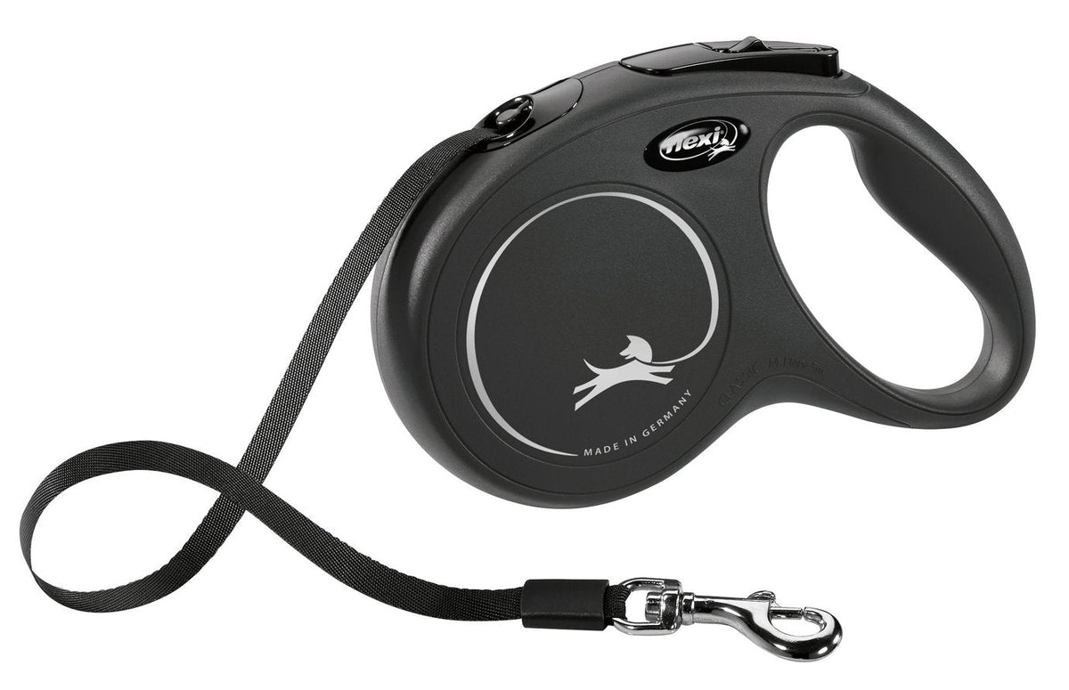 Hundkoppel kassett Flexi New Classic stl. M max. 15 kg, 5 m, svart – Kerbl
