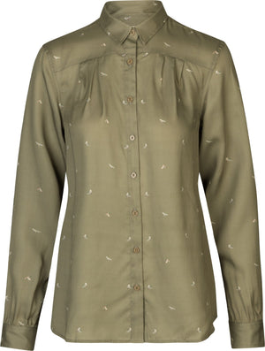 Abigail L/S skjorta Dam Dust Green/Flying Ducks – Härkila