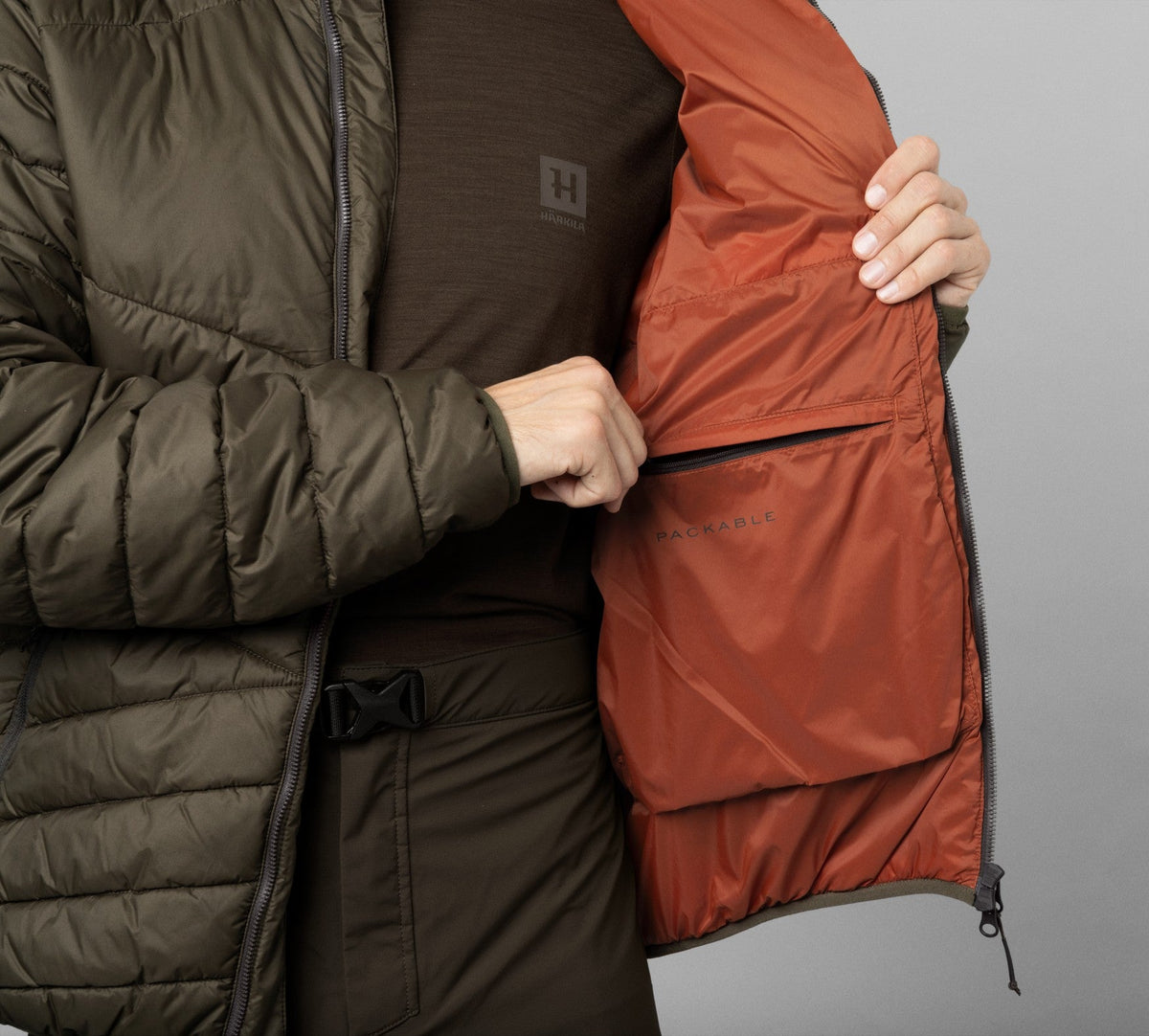 Logmar Insulated Packble huvjacka Willow green - Härkila