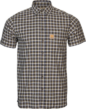 Fjell S/S-skjorta Naval Blue Check - Härkila