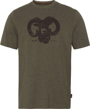 Frilufts-t-shirt Pine green melange - Seeland
