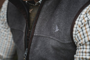 Woodcock Earl Fleece väst Dark Grey Melange - Seeland