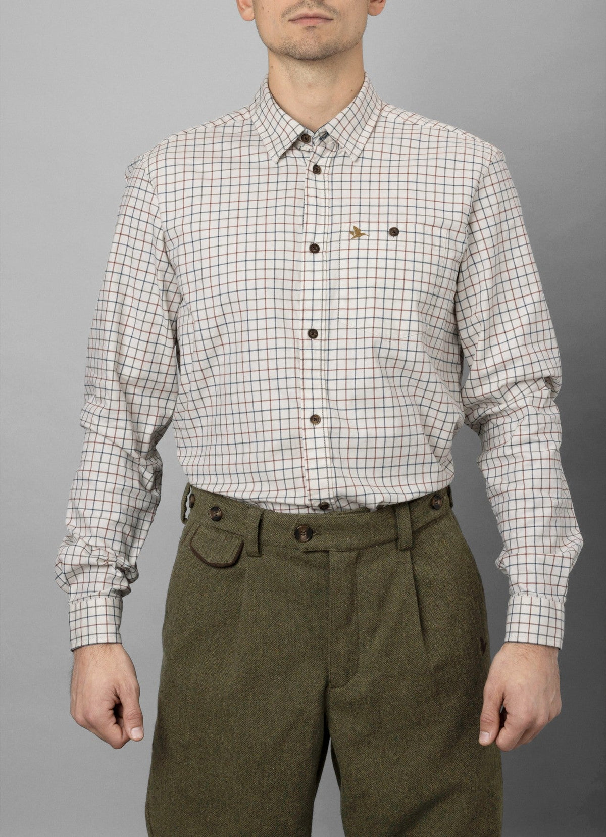 Oxford Skytteskjorta Grape Leaf/Terracotta Check - Seeland