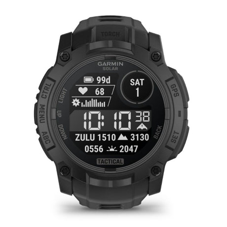 Instinct® 3 – 45 mm, Solar, Tactical Edition, Svart med Svart rem – Garmin
