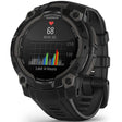22 mm remme (Instinct® 3 - 45 mm/Instinct Crossover AMOLED), Sort silikone med metalspænde 1