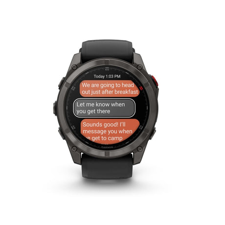 fēnix® 8 Pro – 51 mm, AMOLED, Sapphire, titan med silikonrem i Graphite/Svart – Garmin