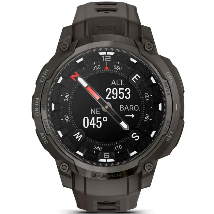 22 mm remme (Instinct® 3 - 45 mm/Instinct Crossover AMOLED), Sort silikone med metalspænde 2
