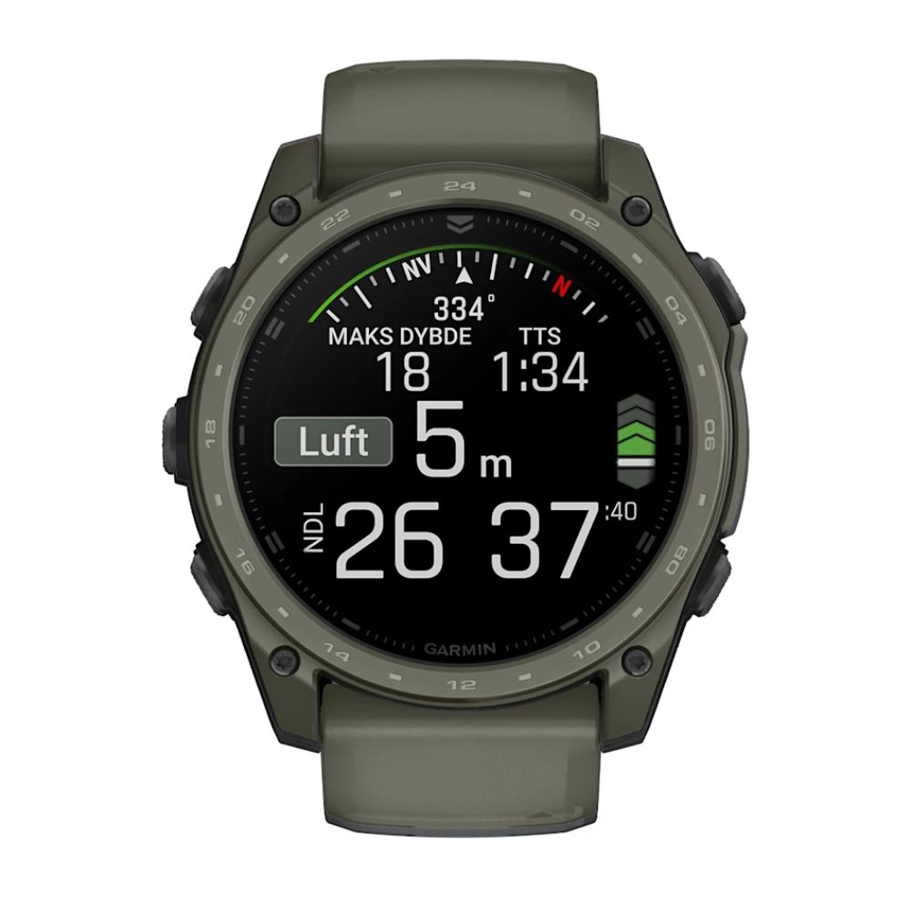 tactix® 8 – 51 mm, AMOLED, Cerakote®-beläggning, Inklusive Applied Ballistics Ultralight™ Solver och Olive Cerakote®-beläggning – Garmin