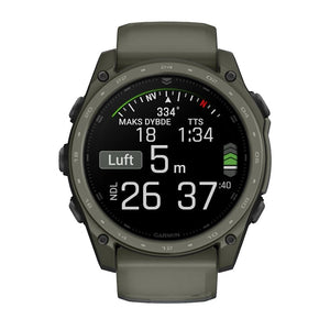 tactix® 8 – 51 mm, AMOLED, Cerakote®-beläggning, Inklusive Applied Ballistics Ultralight™ Solver och Olive Cerakote®-beläggning – Garmin