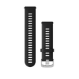 Quick Release remme (18 mm), Sort, sølv hardware 1
