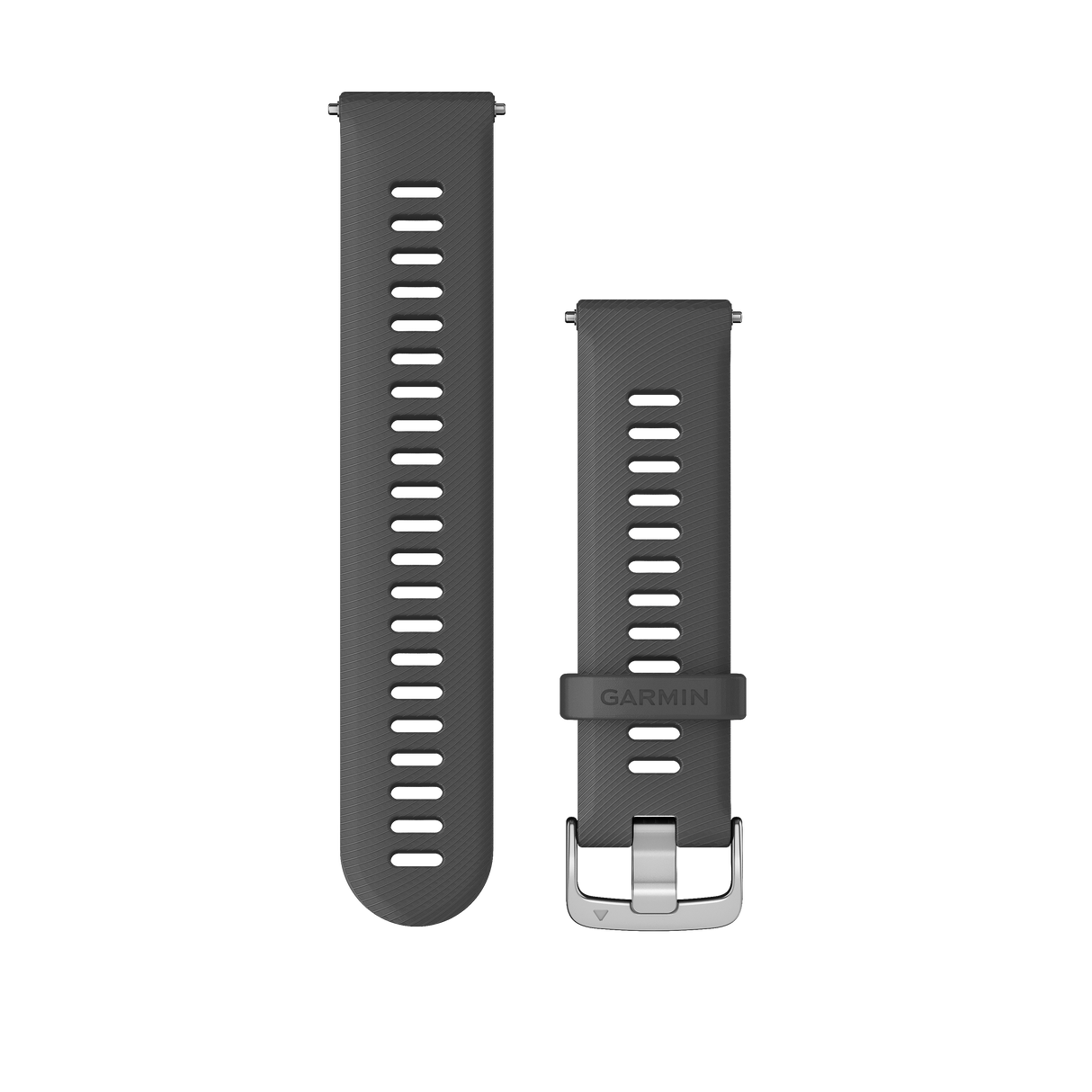 Quick Release remme (22 mm), Grå, sølv hardware 2
