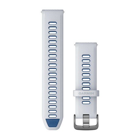 Quick Release remme (18 mm), Whitestone/Tidal Blue, sølv hardware 1