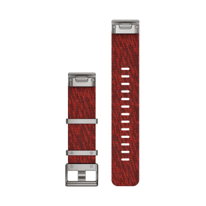 QuickFit® 22 urremme, Jacquardvævet nylonrem – Rød 1