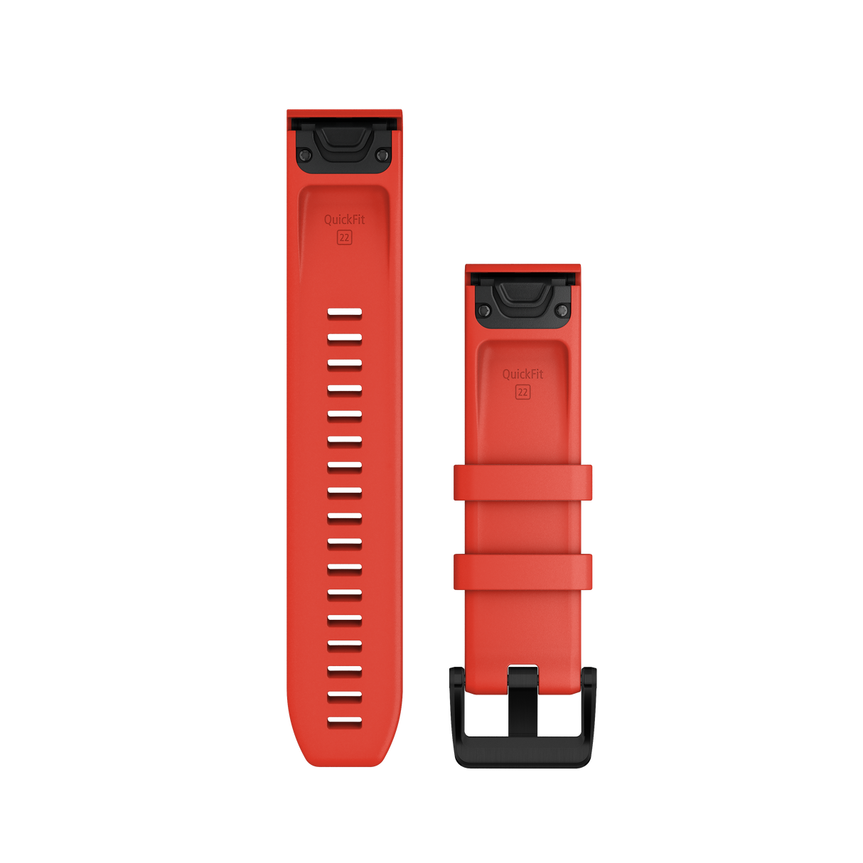 QuickFit® 22 urremme, Laser Red, sort hardware i rustfrit stål 1