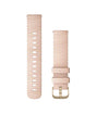 Quick Release remme (20 mm), Blush Pink vævet nylon, lys guld hardware 1