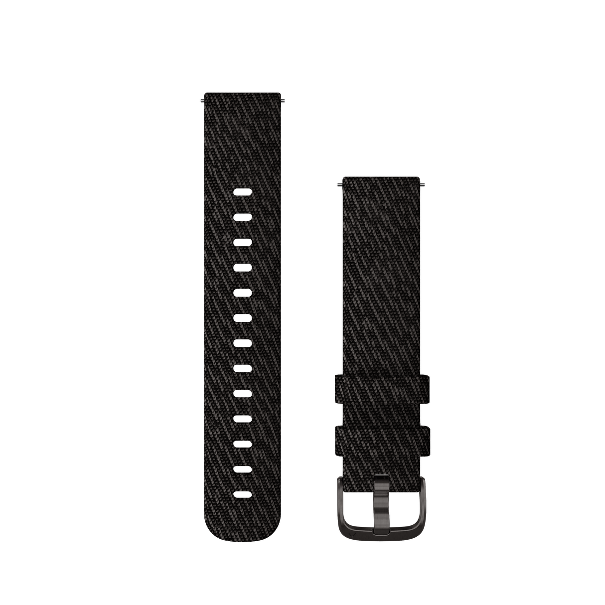 Quick Release remme (20 mm), Black Pepper vævet nylon, Slate hardware 1