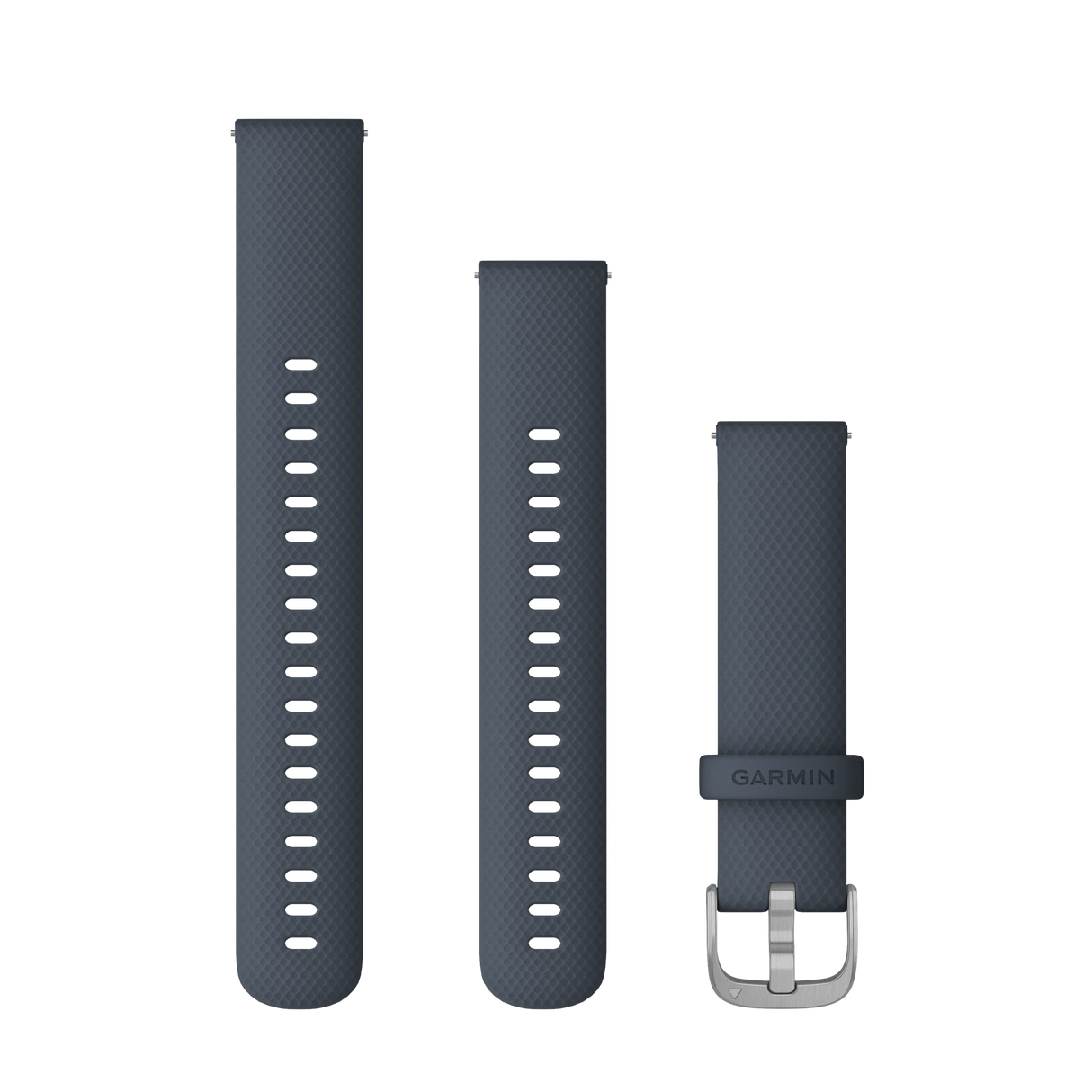 Quick Release remme (22 mm), Sort, sølv hardware 3