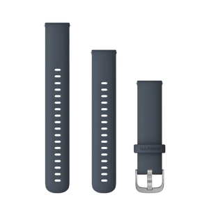 Quick Release remme (22 mm), Sort, sølv hardware 3