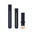 Quick Release remme (20 mm), Granite Blue, rosaguld hardware 1