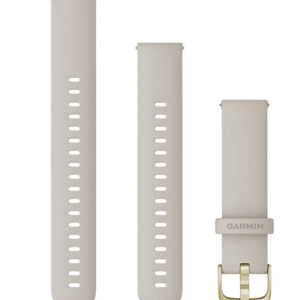 Quick Release remme (18 mm), Lys sand læder, Cream Gold hardware 2