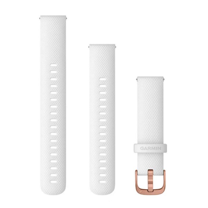 Quick Release remme (20 mm), Hvid, lys guld hardware 3