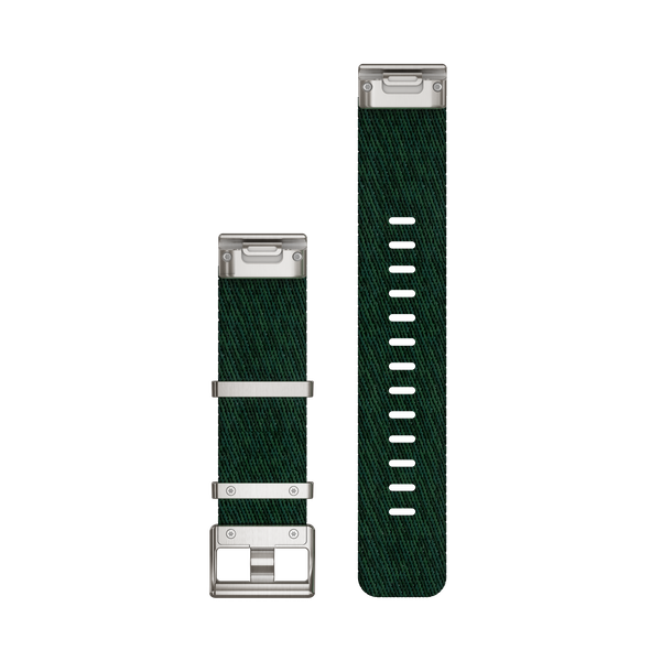 QuickFit® 22 urremme, Jacquardvævet nylonrem – Pine Green 2