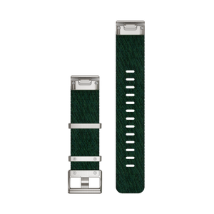QuickFit® 22 urremme, Jacquardvævet nylonrem – Pine Green 2