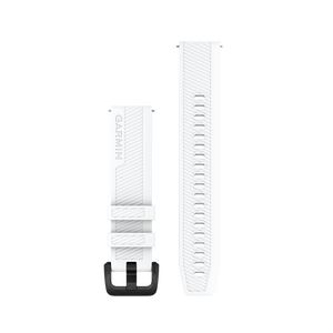 Quick Release remme (20 mm), Hvid silikonerem, rustfrit stål hardware 3